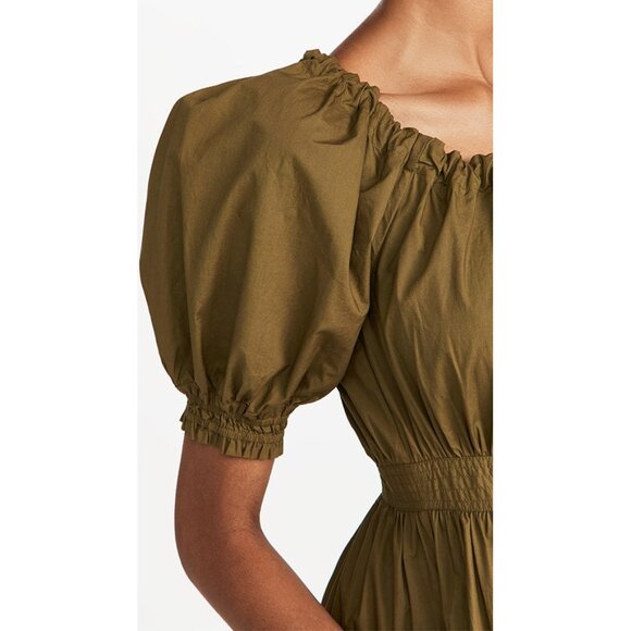 Ulla Johnson "Celia" Dress in Khaki Green, size 12 - Picture 3 of 11